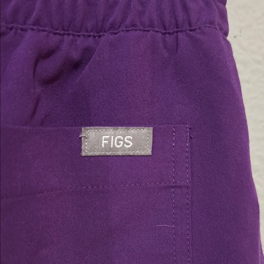 Figs Women's Purple Drawstring Cargo Jogger Pants - Picture 8 of 16